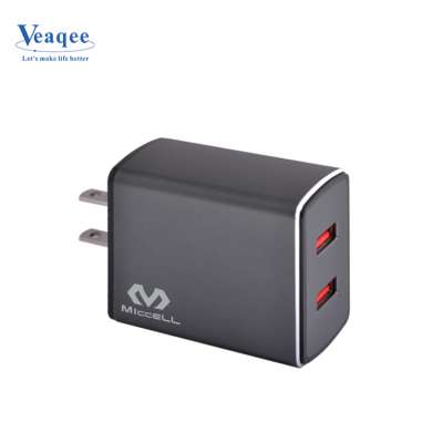 Miccell 5V2.4A + QC3.0 Travel Fast Wall USB Charger for high end market